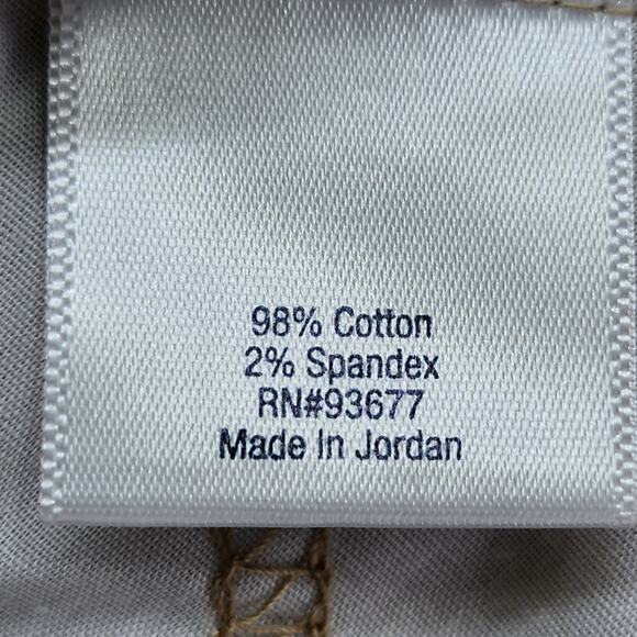 St Johns Bay Pants Womens 18P PETITE Tan Khaki High Rise Stretch Cotton Preppy - Picture 7 of 13